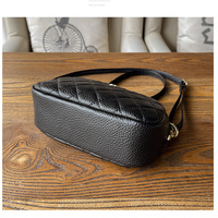 Ladies' Diamond Grid Crossbody Bag And Mobile Phone Bag Black - Thumbnail 3