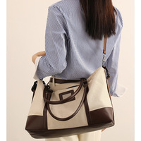 Ladies' Large Capacity Fitness Bag Commuting Luggage Bag Brown - Thumbnail 3