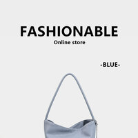Ladies' Bucket Bag SWhoulder Bag Handbag Blue - Thumbnail 2