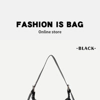 Women Crossbody Leather Handbag Black - Thumbnail 1