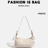 Women Crossbody Leather Handbag White - Thumbnail 1