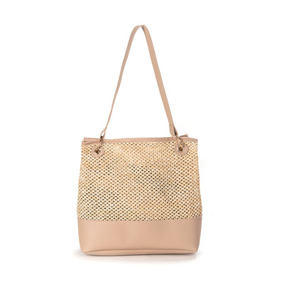 Ladies' Beach Woven Bag Shoulder Bag Brown