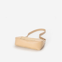 Women Beach Woven Bag Shoulder Bag Brown - Thumbnail 3