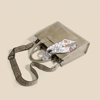 Women Purses and Handbags Shoulder Tote Bags Top Handle Satchel Grey - Thumbnail 4