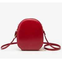 Multi Layer Large Capacity Diamond Grid Phone Bag Red - Thumbnail 2