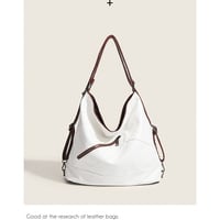 Womens Top-Handle Hobo Purse Roomy Casual Shoulder Bags White - Thumbnail 1