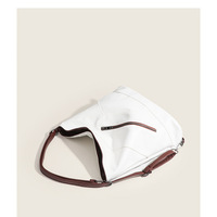 Womens Top-Handle Hobo Purse Roomy Casual Shoulder Bags White - Thumbnail 2