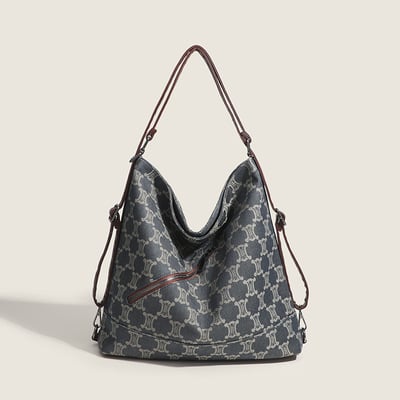 Womens top-handle hobo purse roomy casual shoulder bags blue - Thumbnail 4