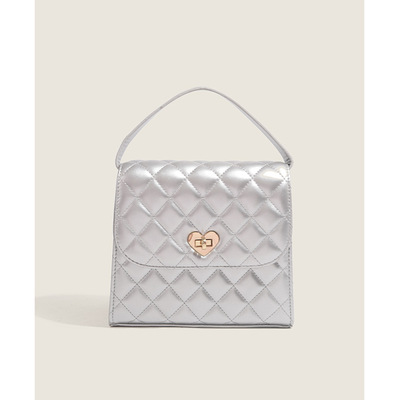 Womens handbags ladies purse satchel shoulder bags silver - Thumbnail 5