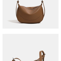 Women Crossbody Bags Vegan Leather Shoulder Handbags Brown - Thumbnail 1