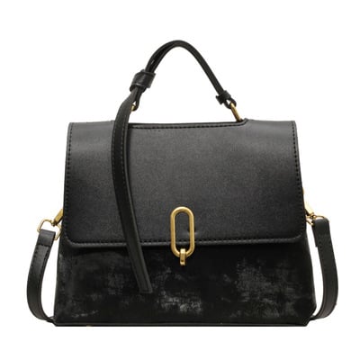 Women work tote satchel handbags shoulder bag black - Thumbnail 5