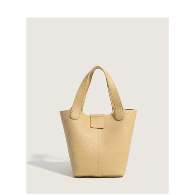 Ladies' bucket bag crossbody bag yellow - Thumbnail 5