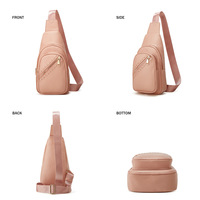 Ladies' Shoulder Crossbody Bag Outdoor Small Bag Pink - Thumbnail 2