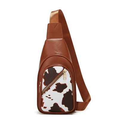 Ladies' shoulder crossbody bag outdoor small bag milk brown - Thumbnail 5