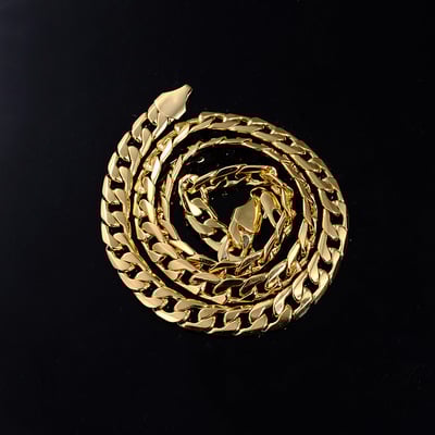 Men & women classic link chain necklace – trendy stainless steel hip-hop jewelry in gold & silver