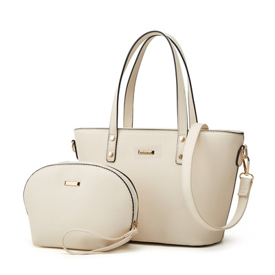 Women tote bag handbags pu leather fashion hobo shoulder bags white - Thumbnail 5