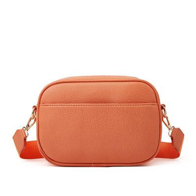 Women's Small Classy Crossbody Purse Leather Satchel Bags Orange