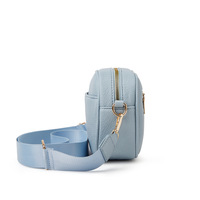 Women's Small Classy Crossbody Purse Leather Satchel Bags Blue - Thumbnail 2