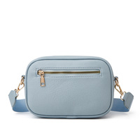 Women's Small Classy Crossbody Purse Leather Satchel Bags Blue - Thumbnail 4