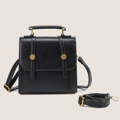 College style backpack handbag black - Thumbnail 5