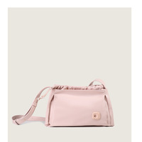 Ladies' Pleated Cloud Bag Small Classy Crossbody Purse Pink - Thumbnail 1