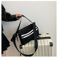 New Crossbody Bag, Handbag, Oxford Cloth Bag Black - Thumbnail 2