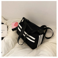 New Crossbody Bag, Handbag, Oxford Cloth Bag Black - Thumbnail 4