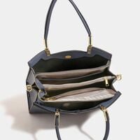 Large Canvas Tote Bag for Women,Womens Laptop Work Book Bags Crossbody Purse Handbag Blue - Thumbnail 1