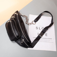 Ladies' Waist Bag Crossbody Bag Black - Thumbnail 2