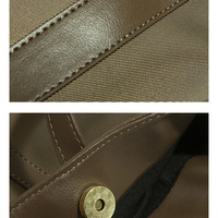 Women's Shoulder Bag Oxford Fabric Patchwork Tote Bag Green - Thumbnail 3