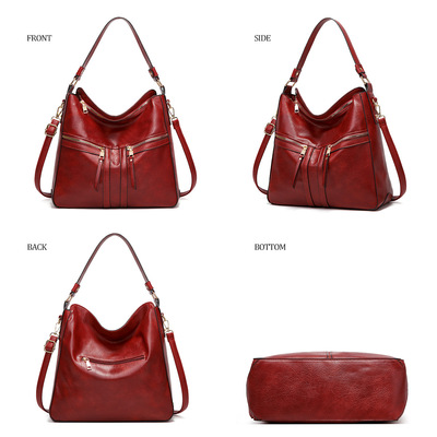 Women fashion handbags wallet tote bag shoulder bag top handle satchel purse set red