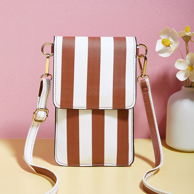 Ladies' Mobile Phone Bag Crossbody Bag Brown