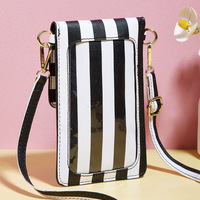 Ladies' Mobile Phone Bag Wallet Crossbody Bag Black - Thumbnail 2