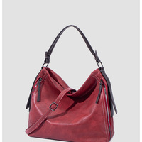 Women Satchel Purses and Handbags Vegan Leather Top Handle Shoulder Crossbody Bag Red - Thumbnail 1