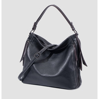 Women Satchel Purses and Handbags Vegan Leather Top Handle Shoulder Crossbody Bag Black - Thumbnail 1