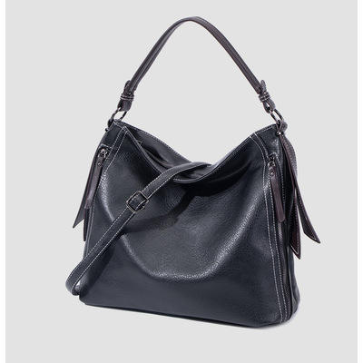 Women satchel purses and handbags vegan leather top handle shoulder crossbody bag black