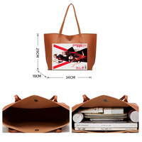 Ladies Leather Tote Shoulder Bag Handbag Purse Messenger Hobo Bag White - Thumbnail 1