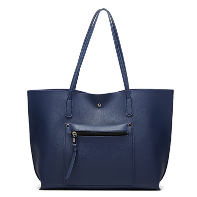 Ladies leather tote shoulder bag handbag purse messenger hobo bag blue - Thumbnail 5