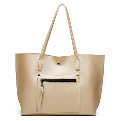 Ladies leather tote shoulder bag handbag purse messenger hobo bag gold - Thumbnail 4