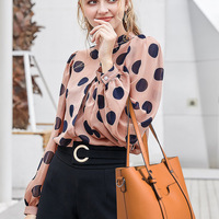 Women's Tote Bag Handbag Brown - Thumbnail 2