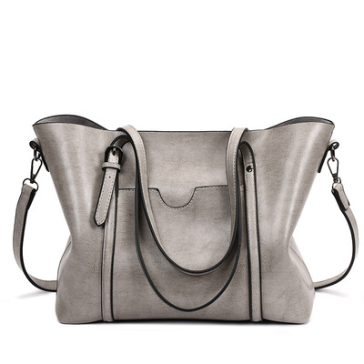 Women top handle satchel handbags shoulder bag messenger tote bag purse grey - Thumbnail 5