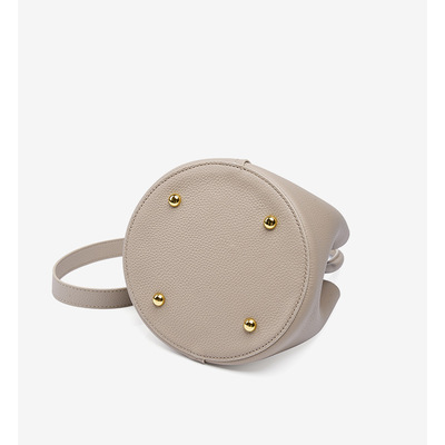 Genuine leather purses and handbags for women, soft genuine leather shoulder hobo bags cream