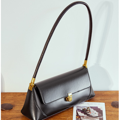 Genuine leather women tote bag handbags black