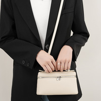 Genuine Leather Women's Bag Gigi Same Style Handbag White - Thumbnail 1