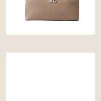 Genuine Leather Women's Bag Gigi Same Style Handbag Grey - Thumbnail 2