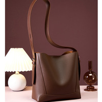 Genuine Leather Shoulder Bags Stylish Hobo Handbags Purses Crossbody Bags for Women Purple - Thumbnail 1