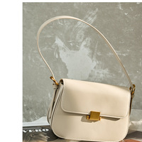 Real Leather Purse for Women Crossbody Bag White - Thumbnail 1