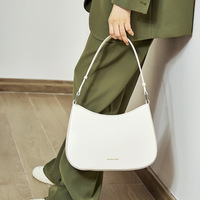 Real Leather Crossbody Handbags Purses Sling Crossover Shoulder Bag White - Thumbnail 2