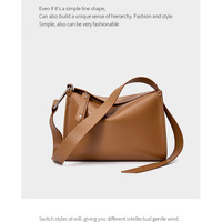 Women Tote Bag Retro Genuine Leather Crossbody Bag Brown - Thumbnail 1