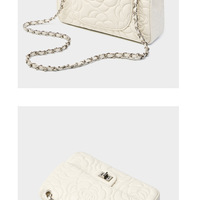 Women Genuine Leather Shoulder Bags Classic Crossbody Purses for Lady Handbag White - Thumbnail 2